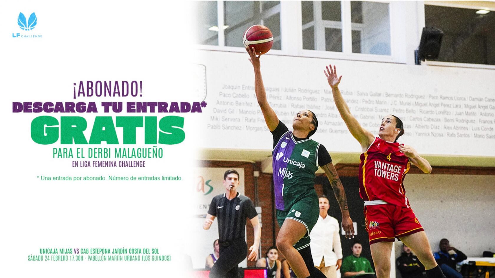 El Unicaja quiere que el sábado el pabellón José María Martín Urbano presente una gran entrada para presenciar el encuentro ante el CAB Estepona