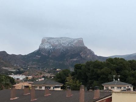 El Cid con la cumbre nevada