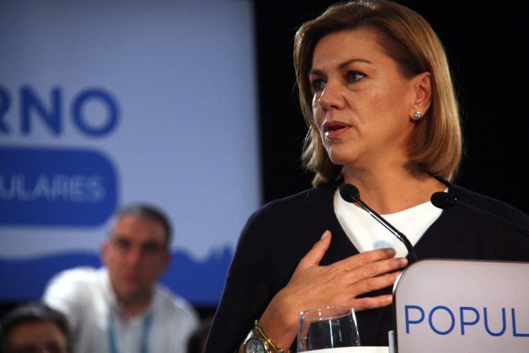 La presidenta de Castilla-La Mancha y secretaria general del PP, María Dolores Cospedal.