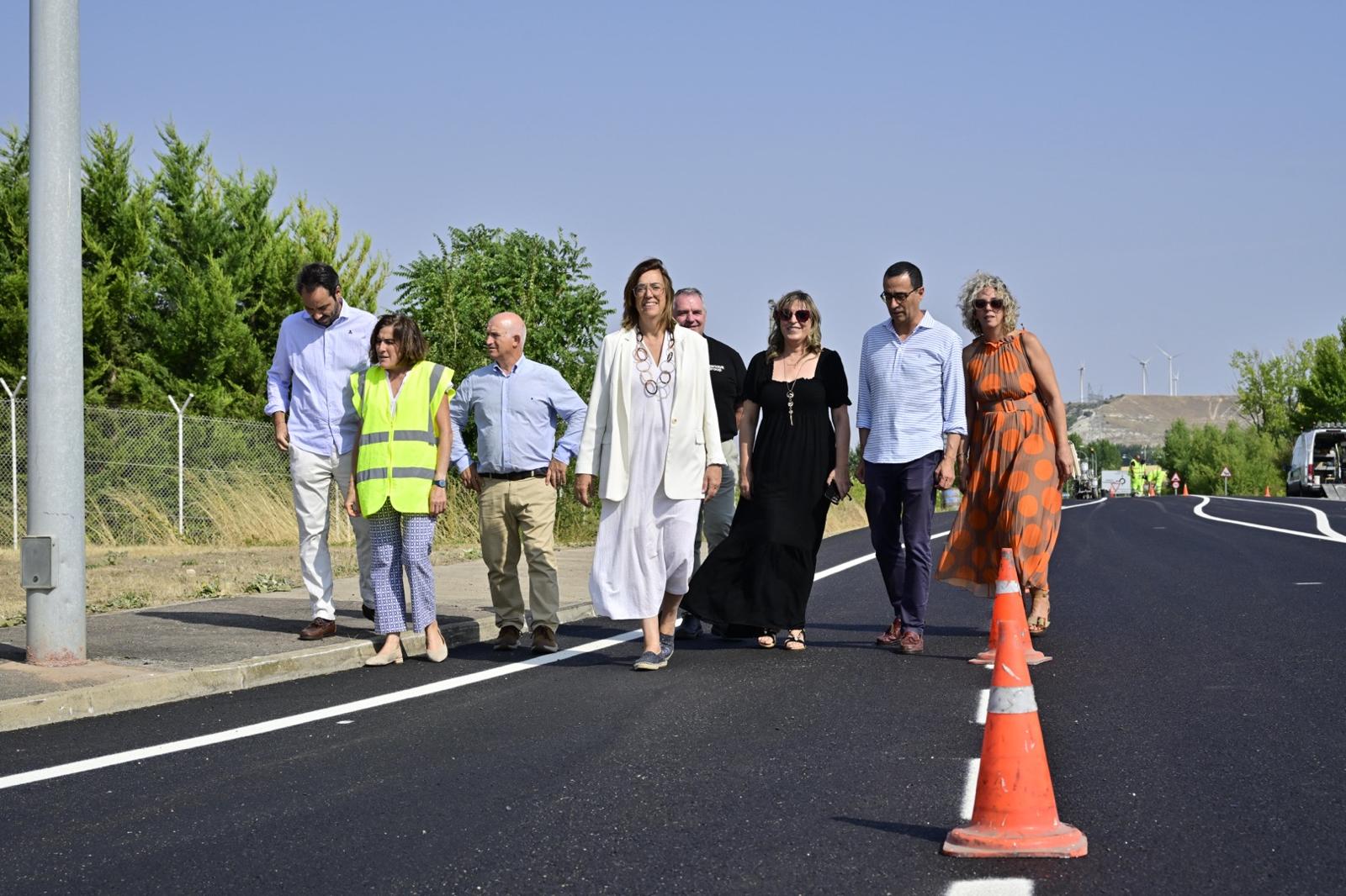 La presidenta de la Diputación visita la carretera