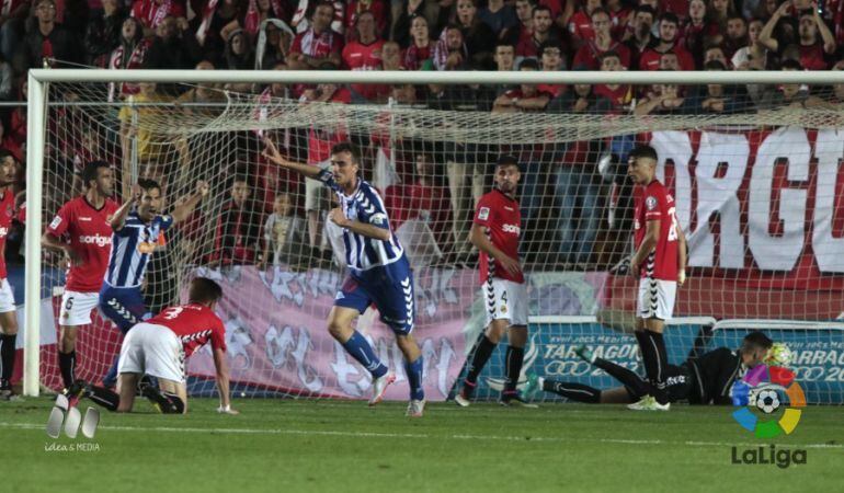 L'Alavés celebra el gol de l'empat contra el Nàstic en la darrera jornada de la temporada anterior.