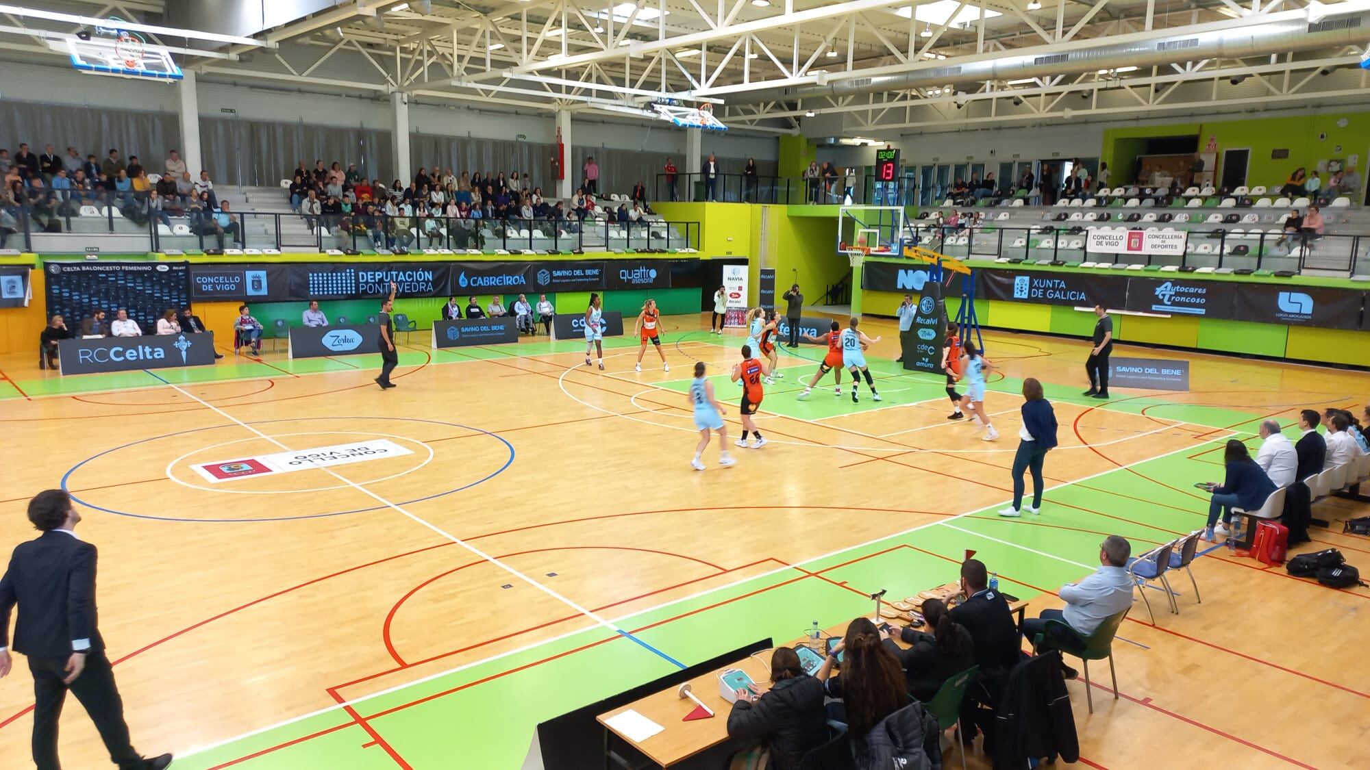 Un momento del partido frente al Celta