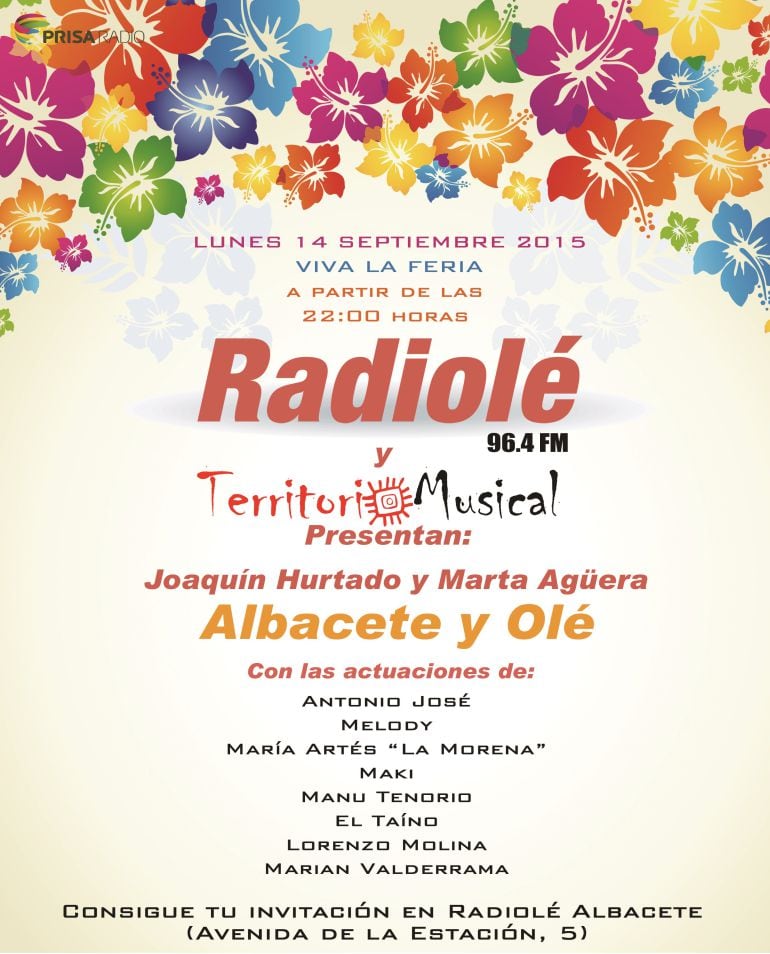 Cartel de la fiesta Radiolé en feria