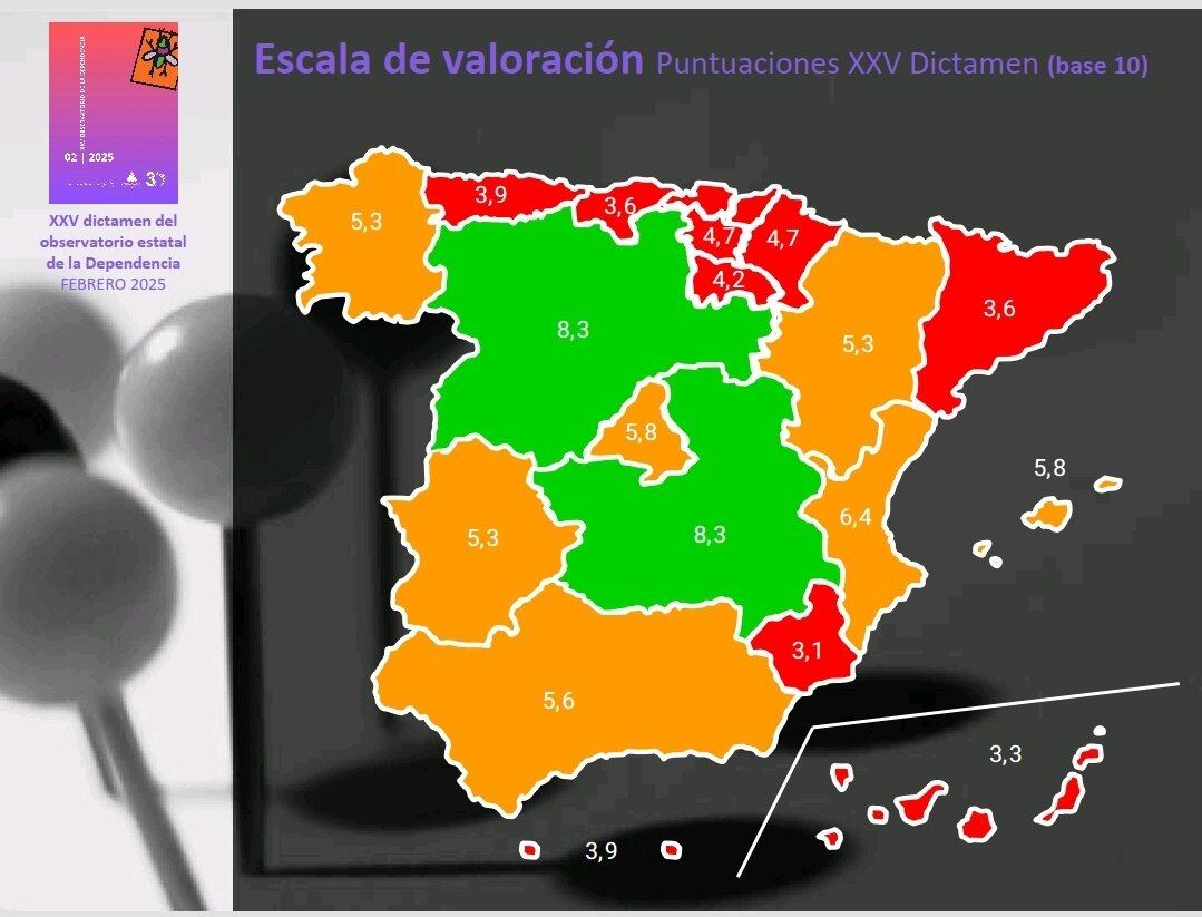 Canarias, Cataluña y Murcia representan un lastre para los resultados en la aplicación de la ley. Los resultados reflejan un país muy desigual