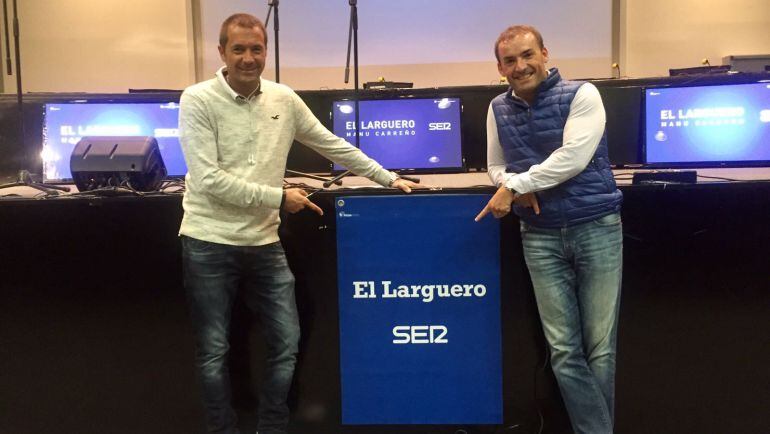 Manu Carreño, director de El Larguero y Pedro Morata, director de Deportes de Radio Valencia