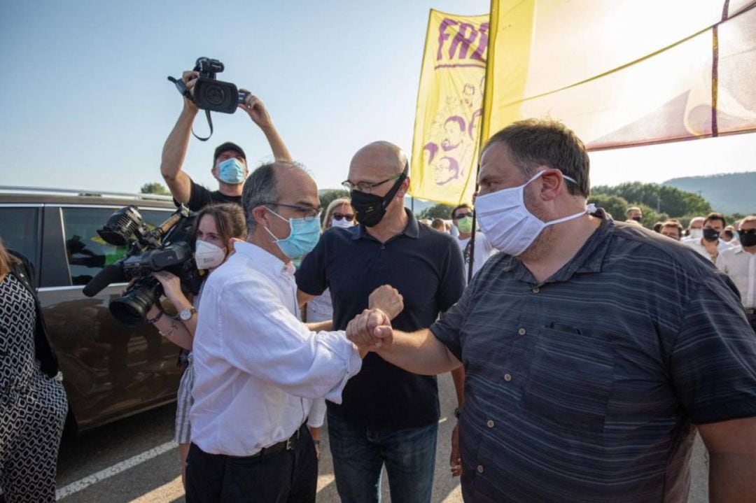 Jordi Turull, Raül Romeva y Oriol Junqueras