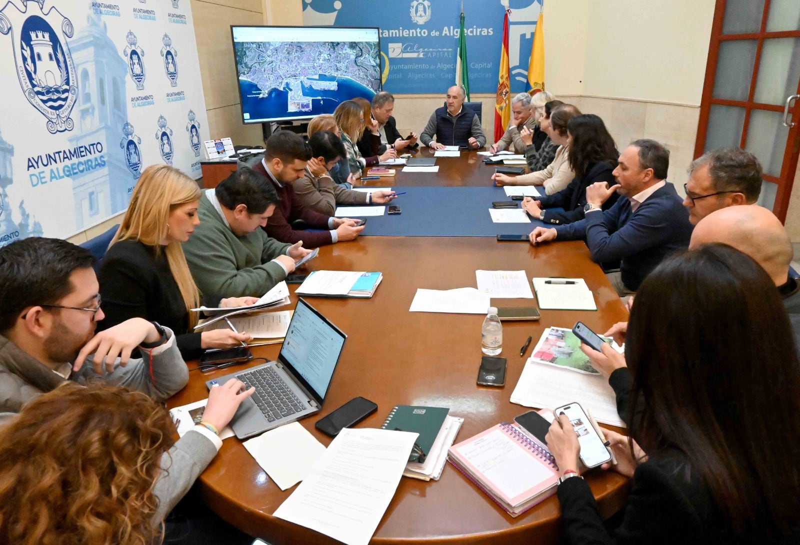 Un momento de la reunión