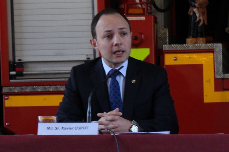 El ministre Xavier Espot durant els actes de la diada dels Bombers