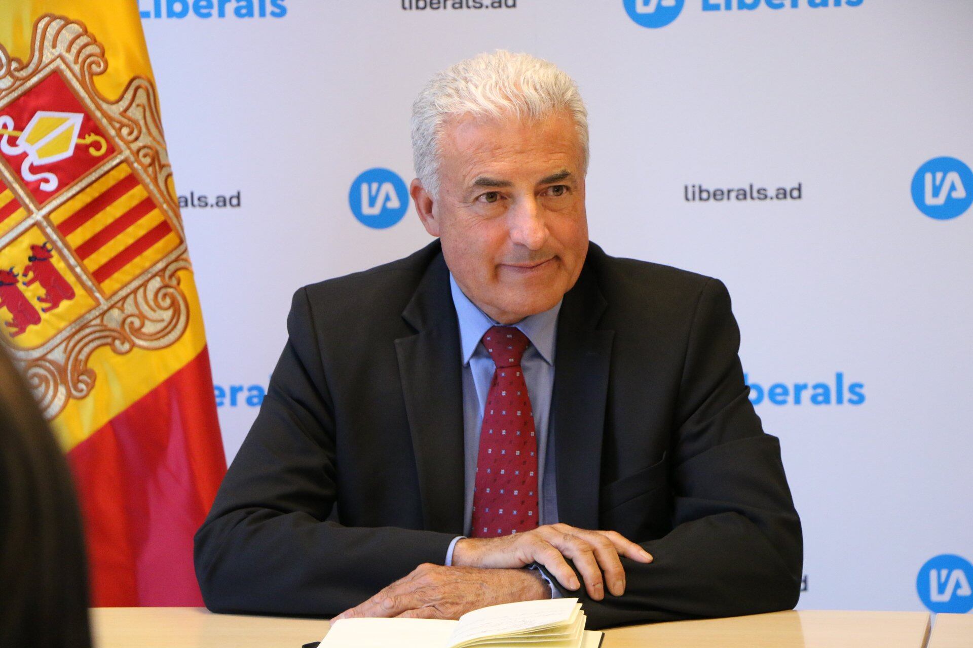 El candidat a cap de Govern per Liberals d&#039;Andorra, Josep Maria Cabanes, en una compareixsença recent.