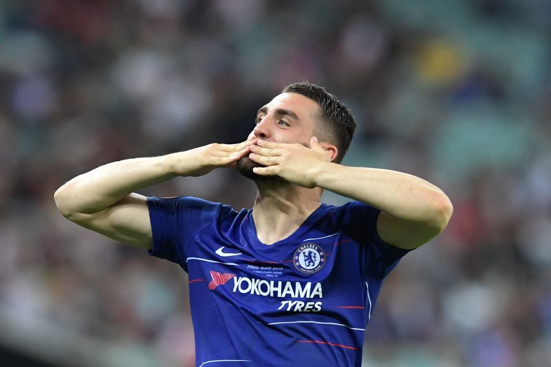 Mateo Kovacic celebra el triunfo del Chelsea en la Europa League