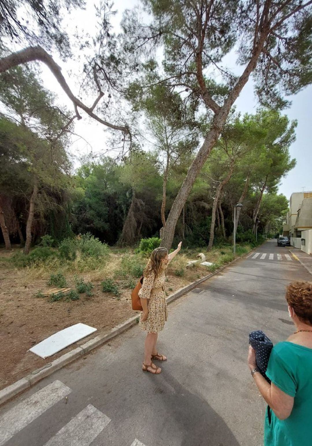 La concejala del PP en el Ayuntamiento de València Julia Climent durante su visita a la devesa.