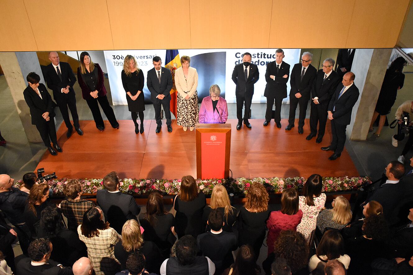 Darrer discurs de Roser Suñé com a síndica general, ahir, coincidint amb el 30è aniversari de la Constitució.