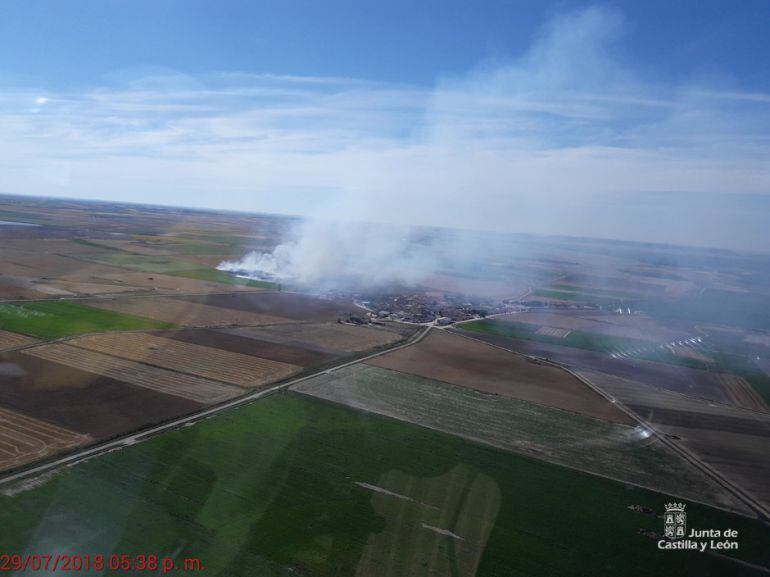Imagen del incendio de Villeguillo