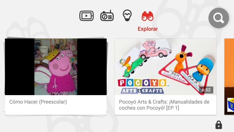 Imagen de juegos incluidos en YouTube Kids