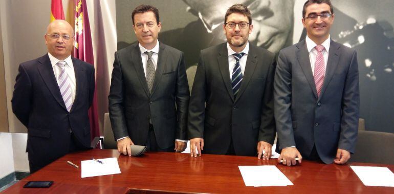 Los cuatro diputados de Ciudadanos que conforman el grupo parlamentario en la Asamblea Regional.