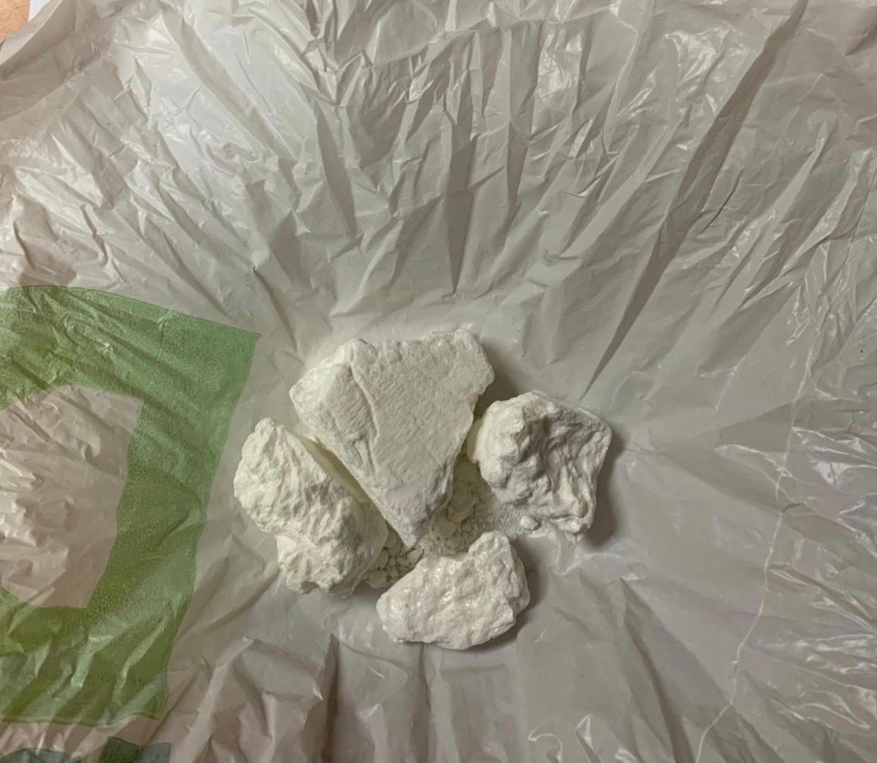 Cocaína en roca aprehendida