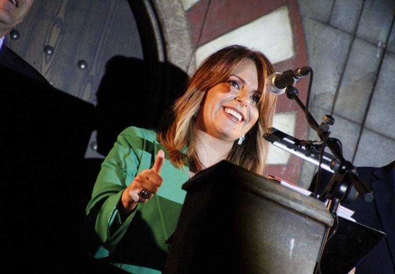 Pilar García en su pregón en Elda 