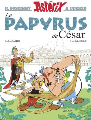 Portada de &#039;El papiro del César&#039;, el nuevo ejemplar de Astérix y Obélix.