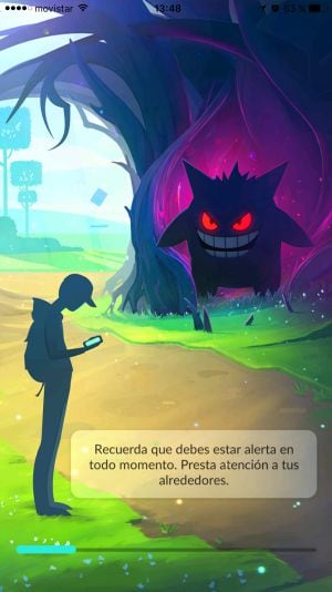 Pantalla de inicio de Pokémon Go durante el evento de Halloween.