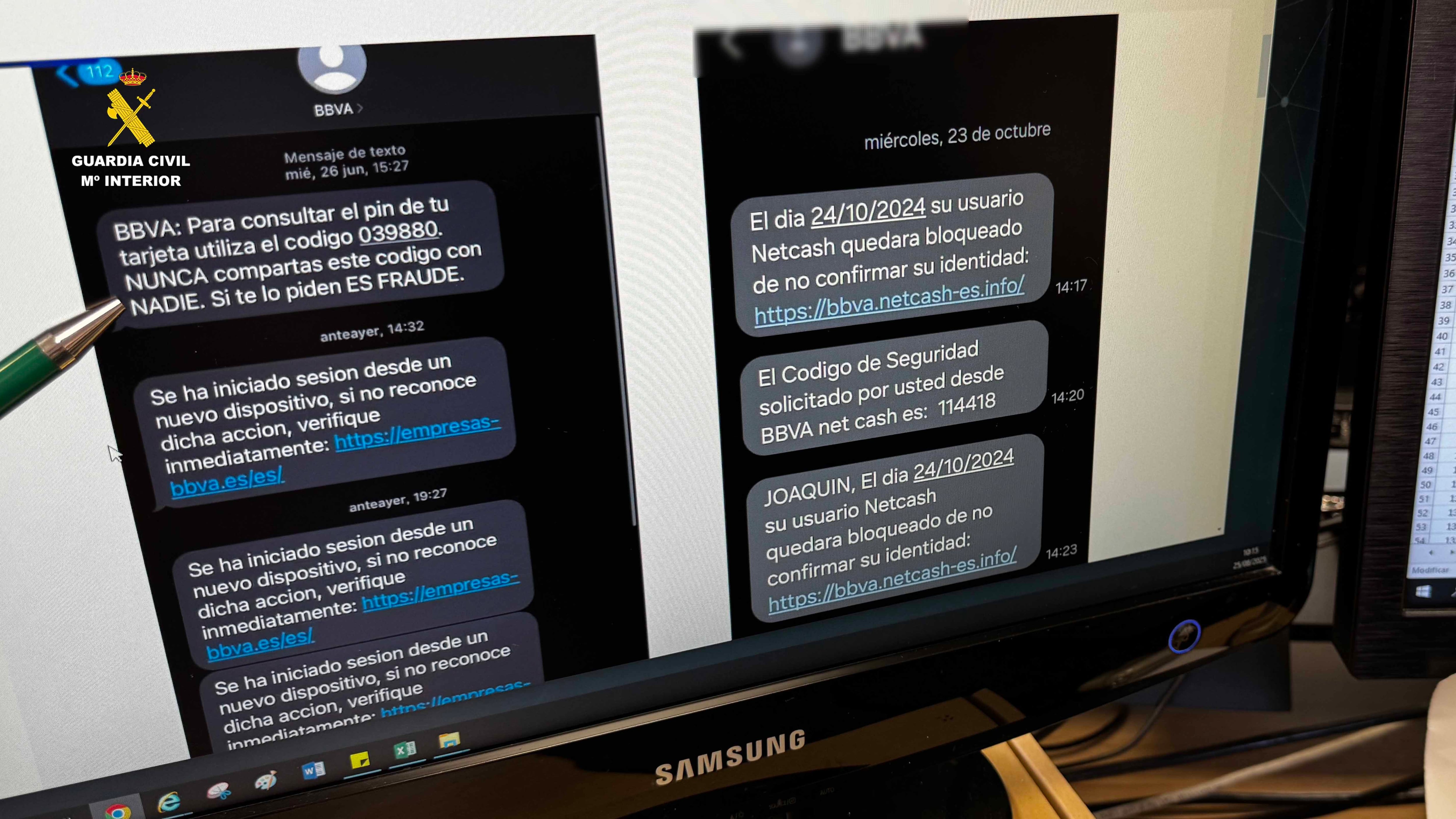 La Guardia Civil alerta de una oleada de estafas bancarias en La Rioja, con 16 víctimas y la sustracción de 72.500 euros en agosto.