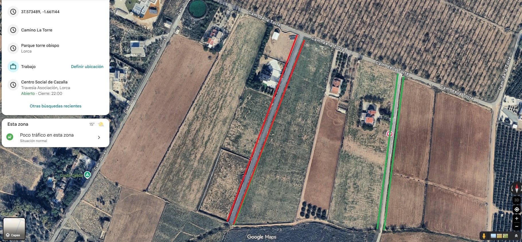 Plano Camino La Torre