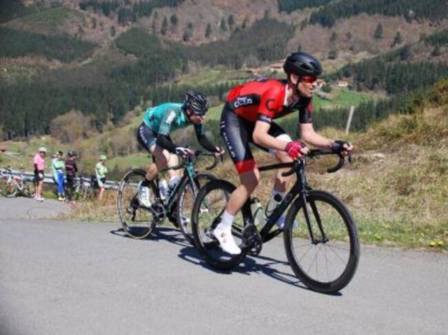 Juan Ramón Delgado en plena Copa de Álava.