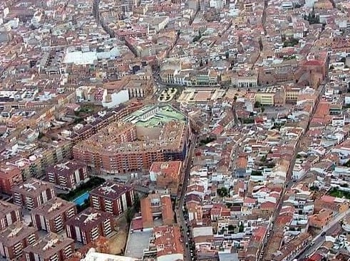 Imagen aérea de Linares.
