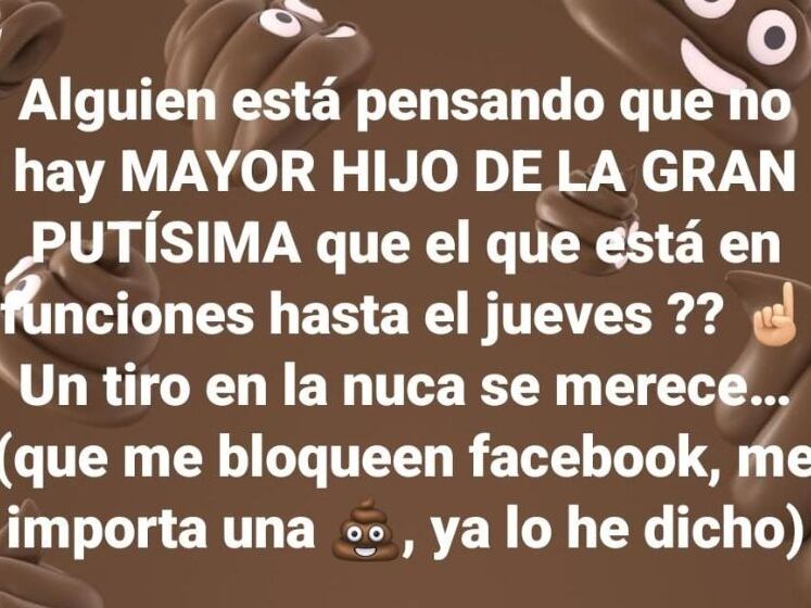 Una concejala del PP de Gomezserracín dice que Pedro Sánchez merece &quot; un tiro en la nuca &quot;