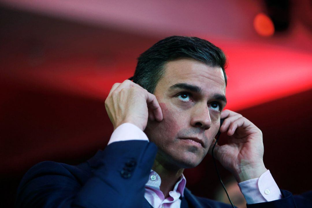 El presidente del Gobierno, Pedro Sánchez, en Lisboa