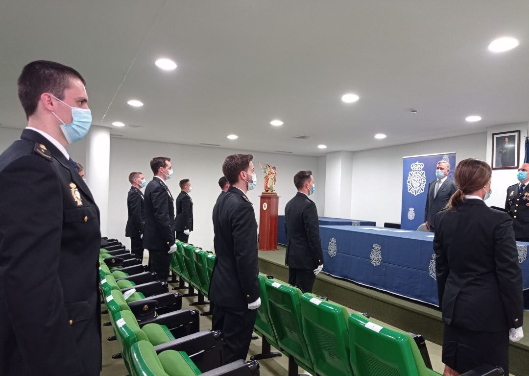 Imagen de archivo de la jura de los anteriores policías en prácticas en Palencia
