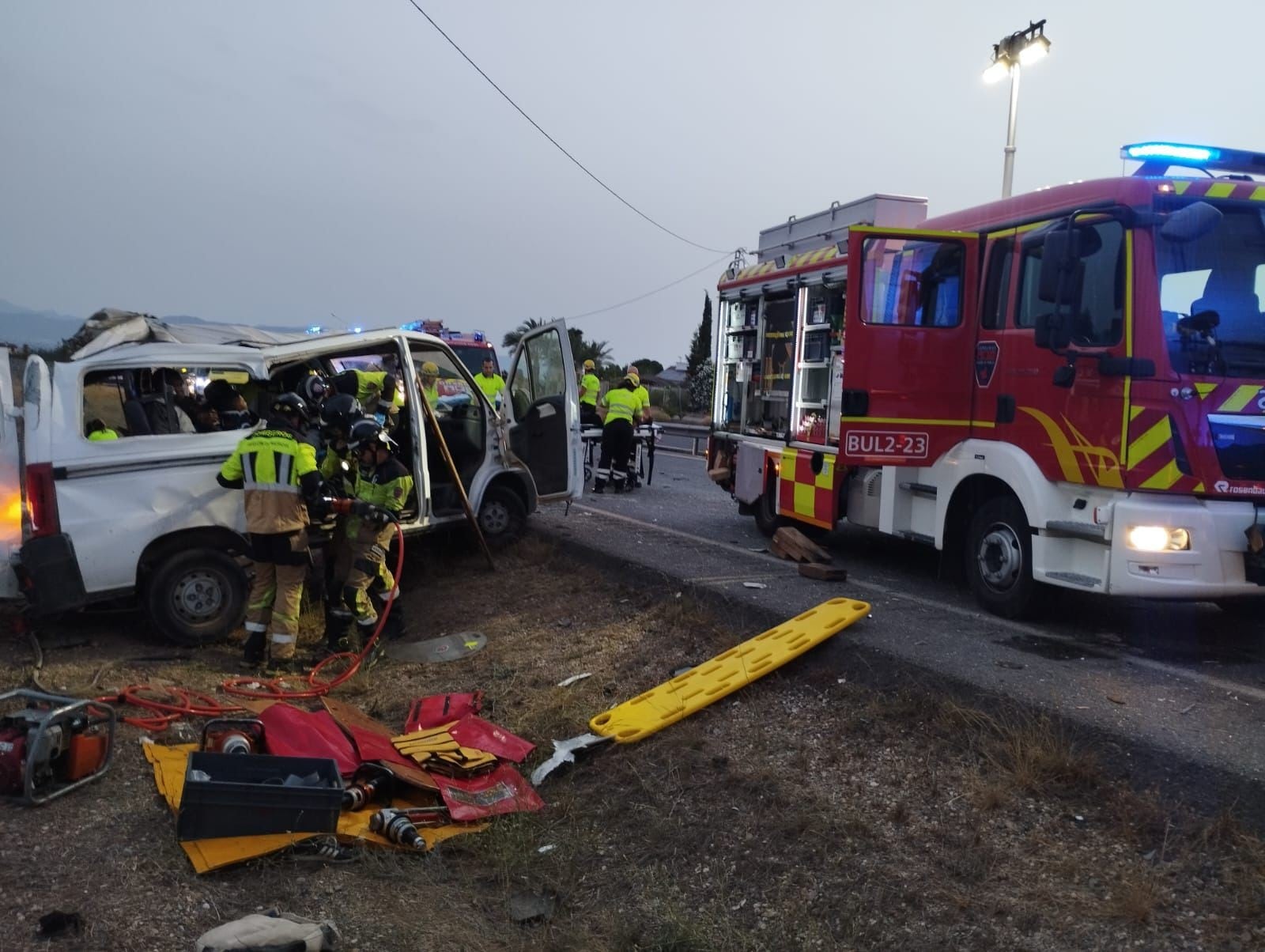 Accidente de tráfico a la altura de Purias, en la RM-11