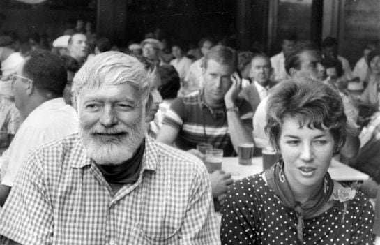 En la Plaza del Castillo de Pamplona (1959).