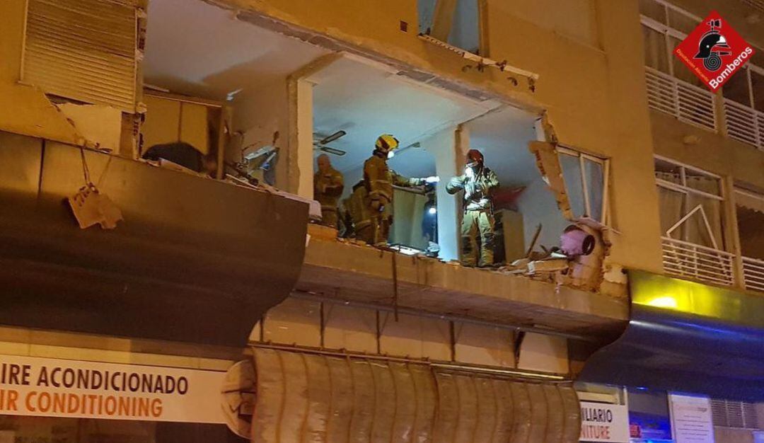 Estado en el que ha quedado la vivienda tras la explosión