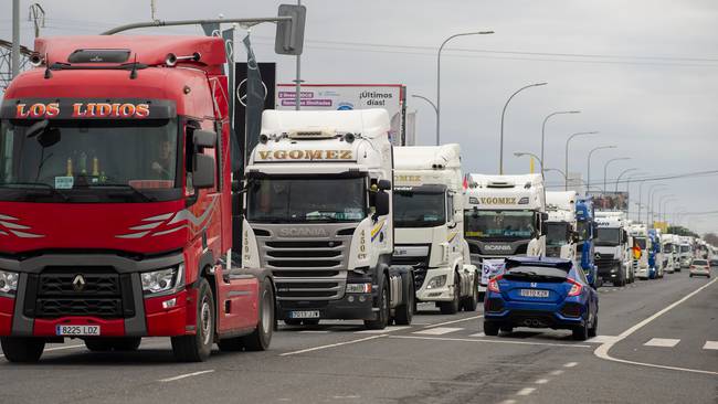 Imagen de archivo de la protesta de los camioneros en marzo pasado