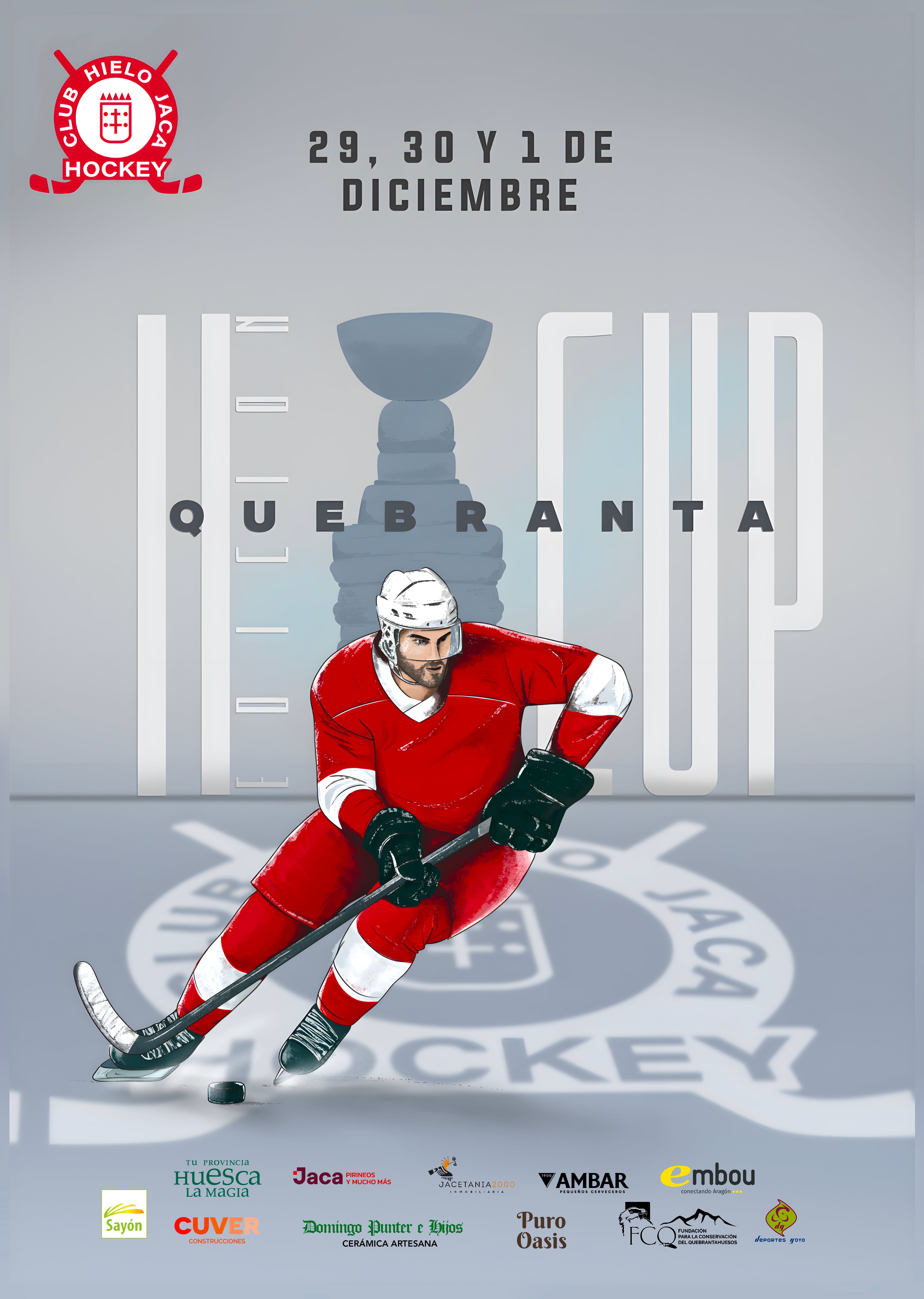 La pista de hielo de Jaca acogerá la segunda edición de la Quebranta Cup, el torneo que protagoniza el equipo amateur del Club Hielo Jaca.