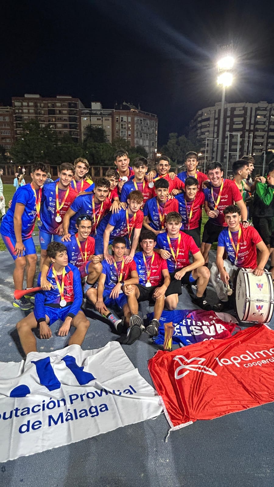 El equipo sub 16 del Club Atletismo DelSur-Coop La Palma, subcampeón de España de clubes