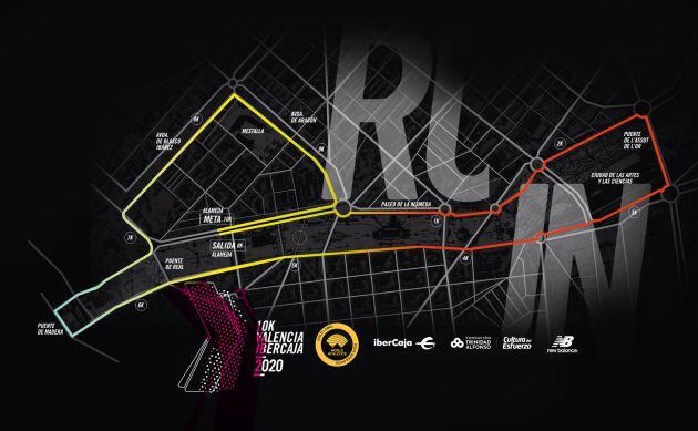 Recorrido de la 10K Valencia Ibercaja para este domingo 12 de enero