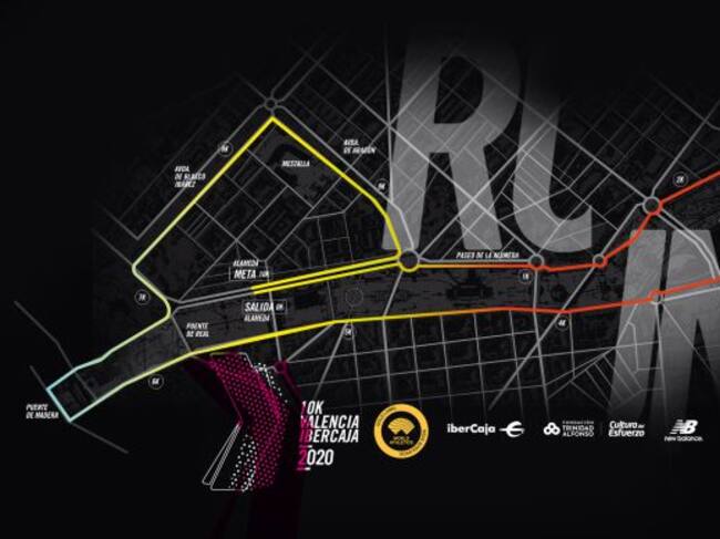 Recorrido de la 10K Valencia Ibercaja para este domingo 12 de enero