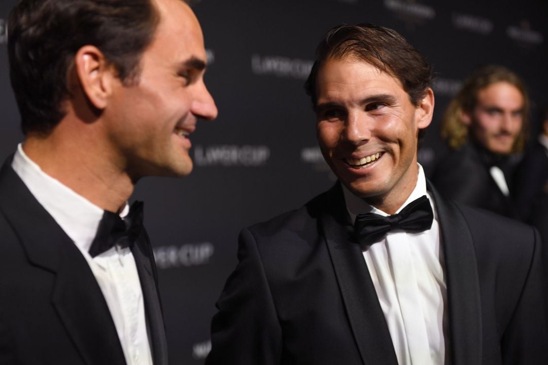 Roger Federer y Rafa Nadal, en la presentación de la Laver Cup.