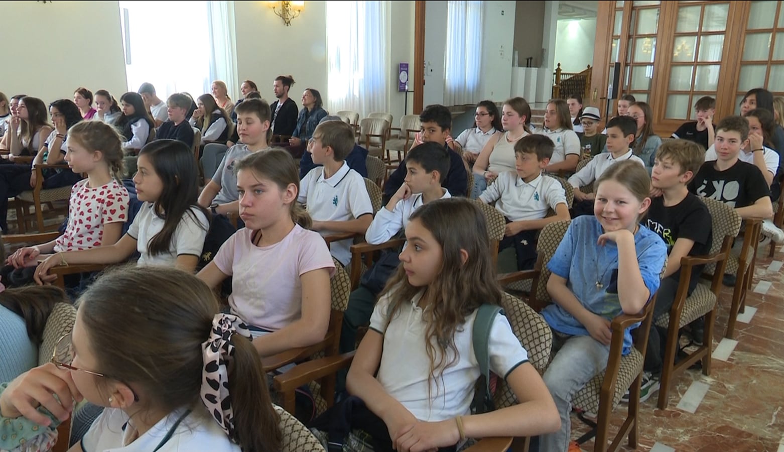 Recepción de estudiantes austriacos y de Abad Sola en el Ayuntamiento de Gandia