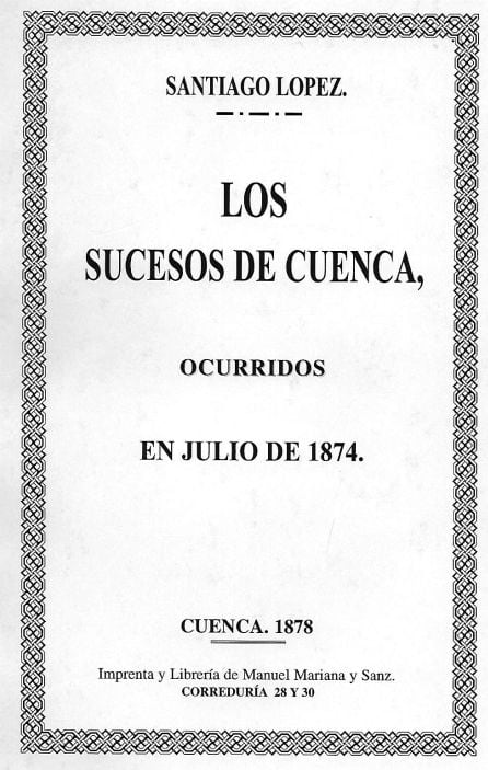 Portada del primer libro de Santiago López.