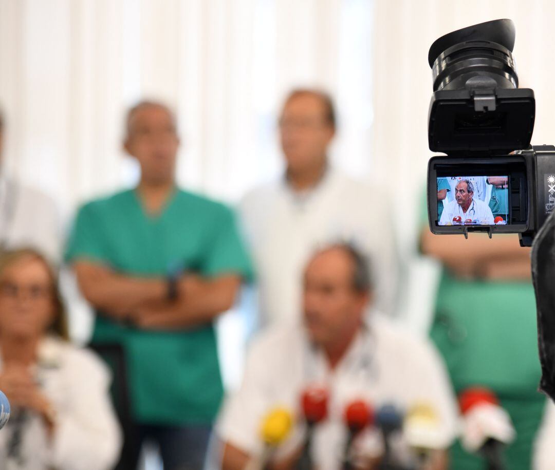 Sanitarios durante una rueda de prensa (Imagen de archivo)