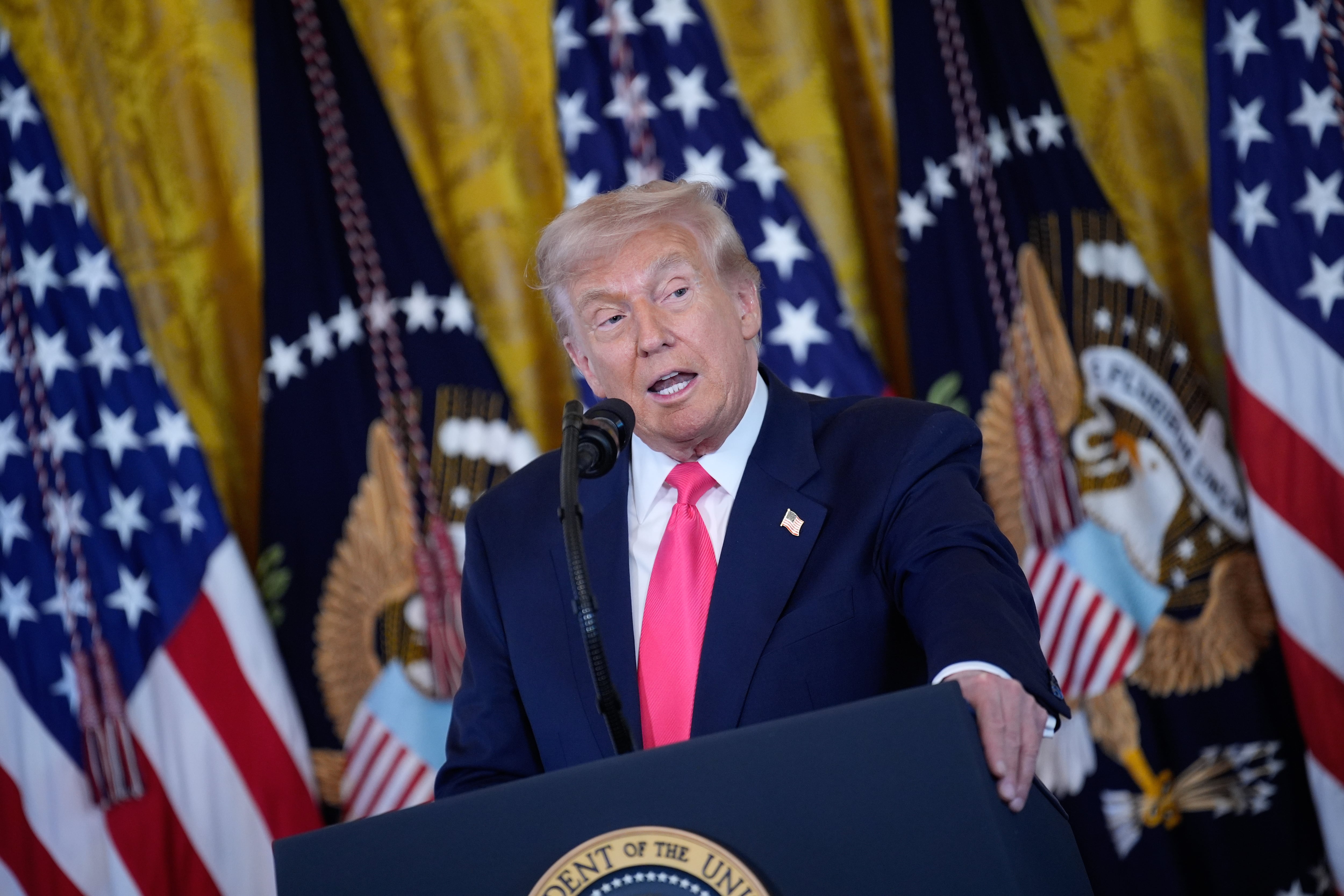 El presidente de Estados Unidos, Donald Trump, durante un acto en la Casa Blanca. 