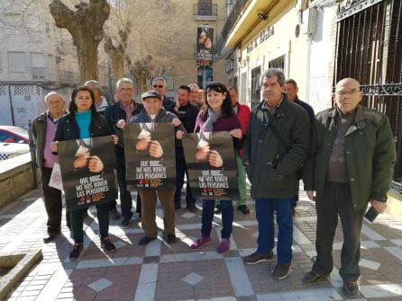 Momento de la concentración ‘En defensa de las pensiones públicas’