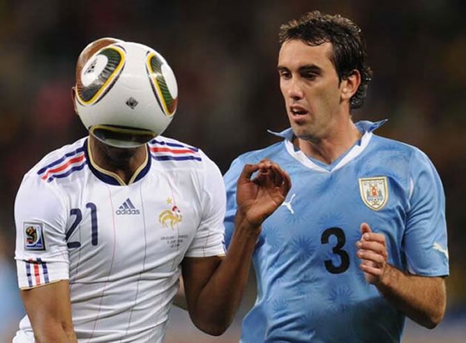 Diego Godín, durante el mundial con Uruguay