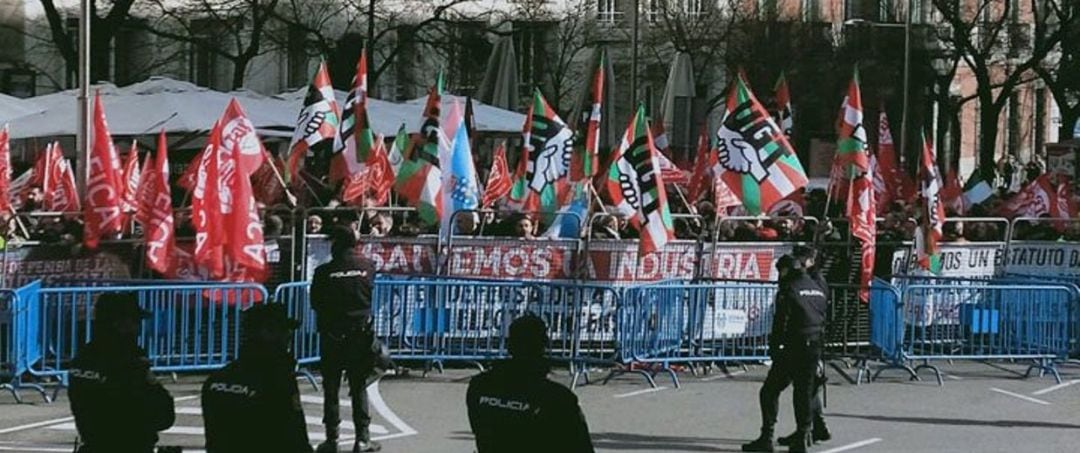 Manifestación de trabajadores en Madrid