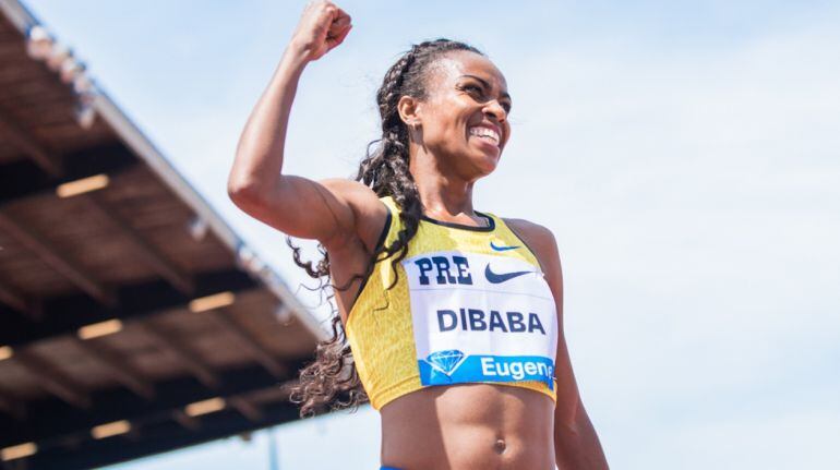 Dibaba, una de las atletas entrenadas por Jama Aden