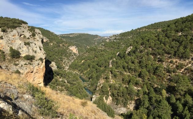 Vistas del barranco del Júcar desde el Ventano del Diablo.