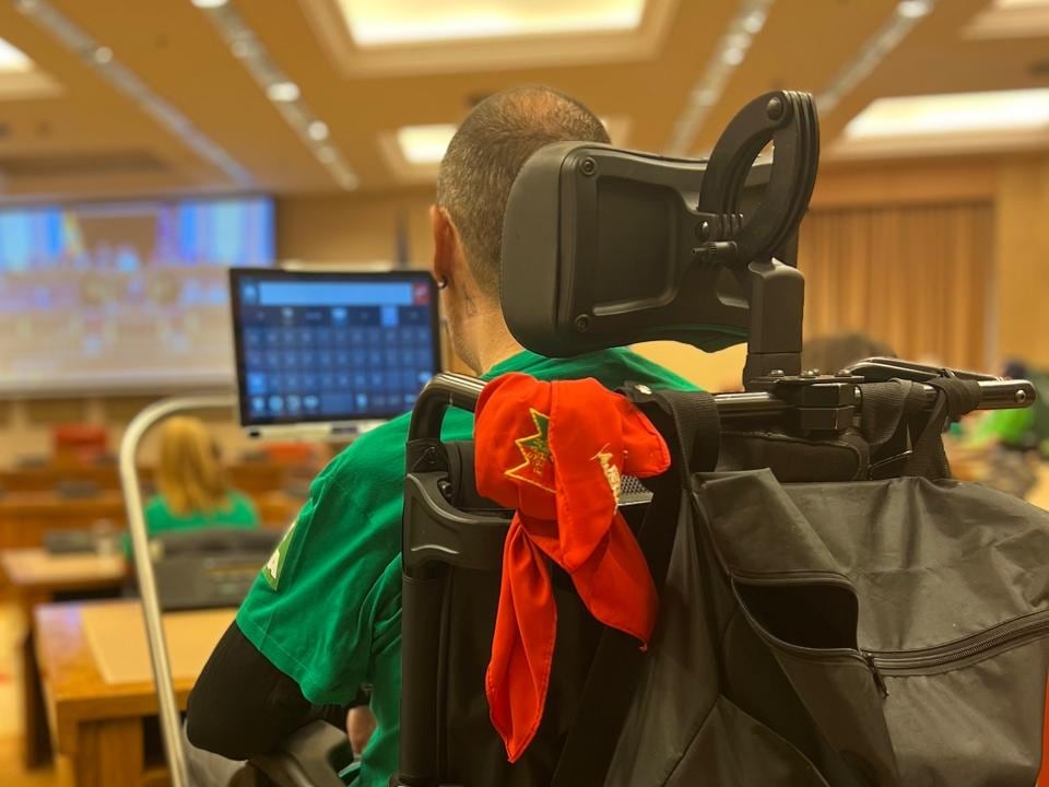 Imagen de archivo de un enfermo español de ELA en el Congreso