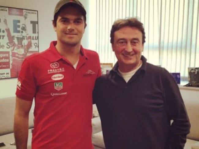 Adrián Campos posa con Nelson Piquet jr.